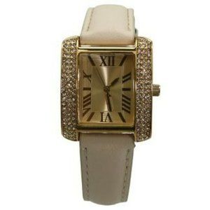 Olivia Pratt Soft Faux Leather and Rhinestones Women Watch